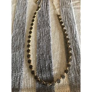 LOFT Gold Necklace with Black Pave Diamonds